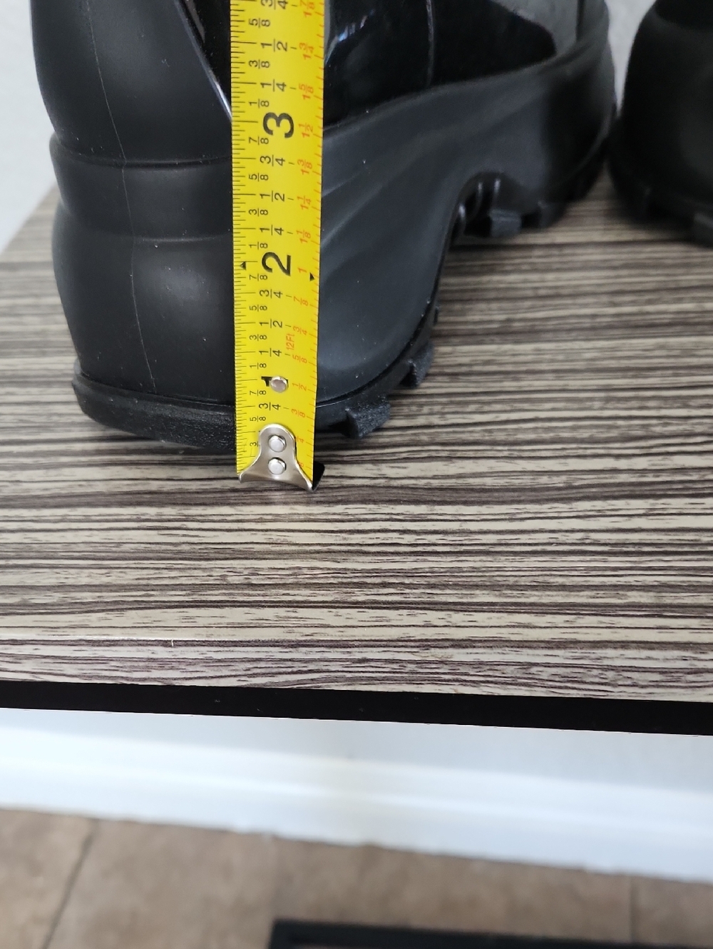 NWOT..Black Patent Chelsea Rain Boots - Picture 7 of 8